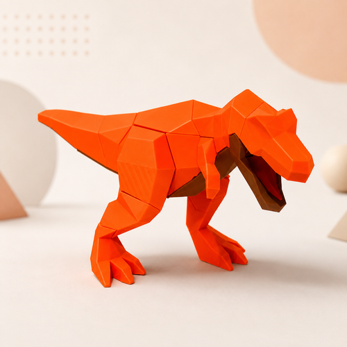 Trex Şeklinde 3D Magnet Puzzle